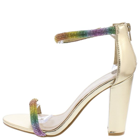 Women's Gold Sandals - Picture 1 of 5
